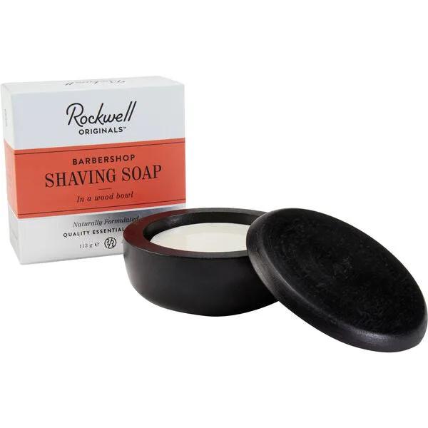 Rockwell Shave Soap in a Black Wooden Bowl with lid - Barbershop Scent (4oz / 113g) by Rockwell