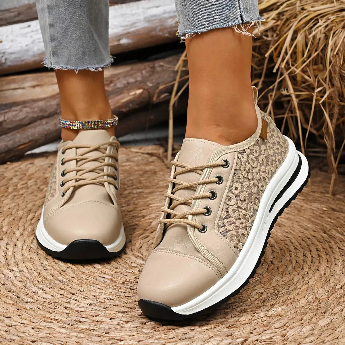 Lace-Up Platform Sneakers by Partner Label