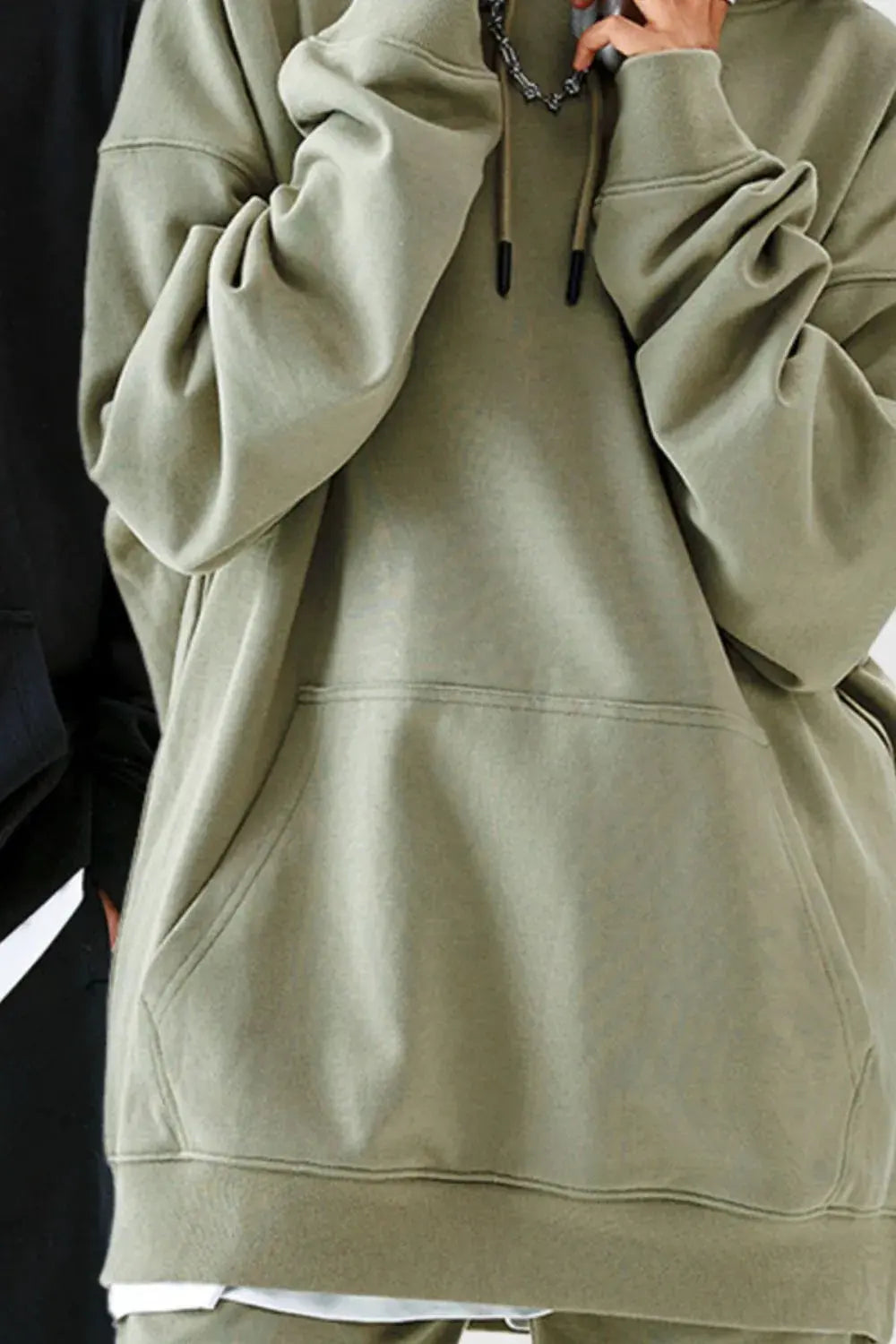 Men's Drawstring Kangaroo Pocket Hoodie by Partner Label