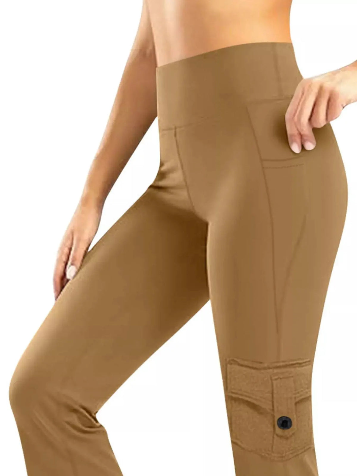 High-Waisted Yoga Pants with Pockets by Partner Label