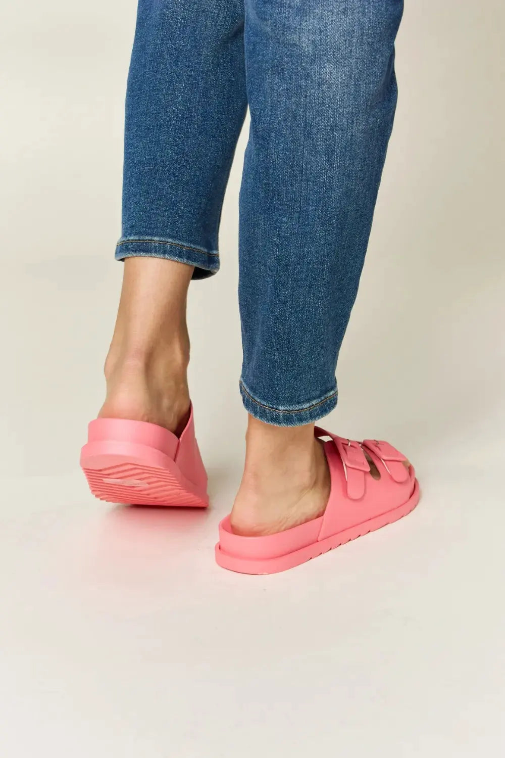 Legend Double Buckle Open Toe Sandals by Partner Label