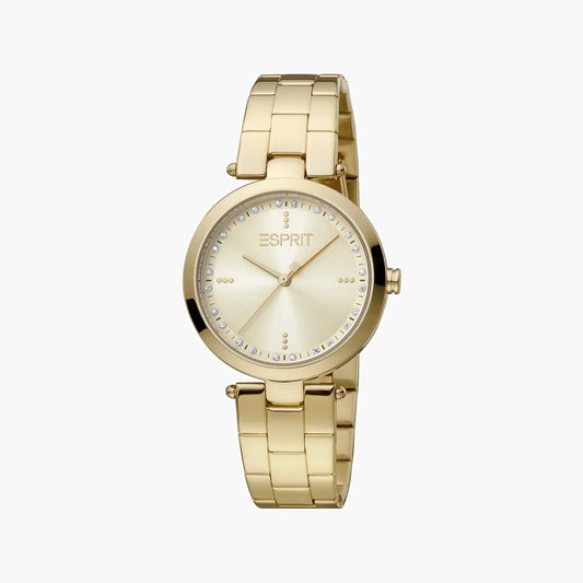Esprit Women's Gold Stainless Steel Watch, Champagne Dial | Es1l188m0015 by ESPRIT