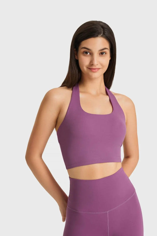 Millennia Breathable Halter Neck Sports Bra by Millennia