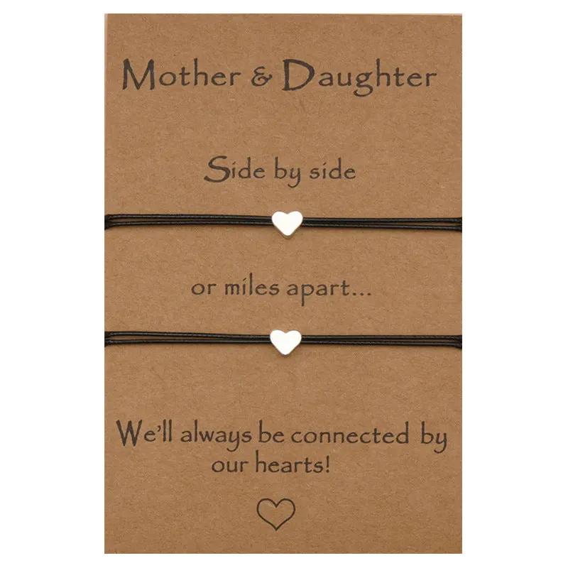 Heartshaped Adjustable Mothers Day Card Bracelet Bracelet by Maiden-Art