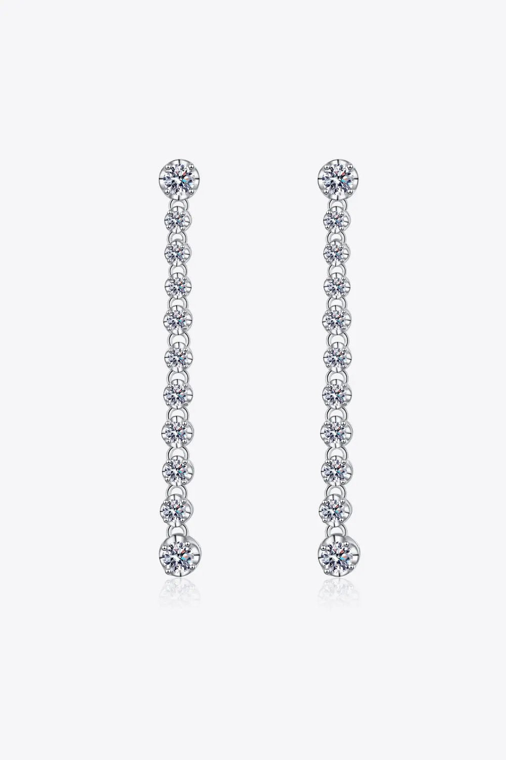 Adored 1.18 Carat Moissanite Long Earrings by Partner Label