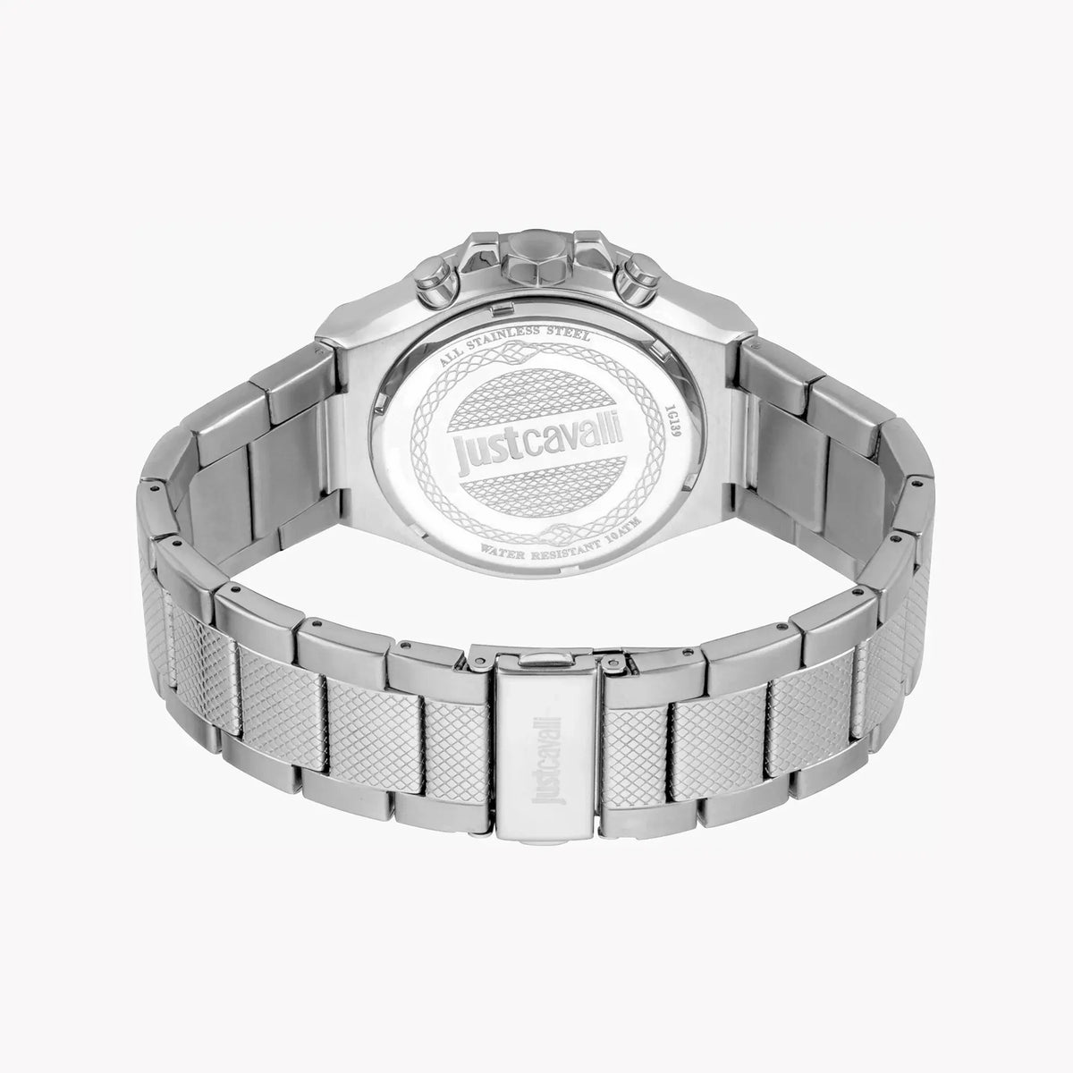 Just Cavalli Men's Silver Watch, Blue Dial | Jc1g139m0065 by JUST CAVALLI