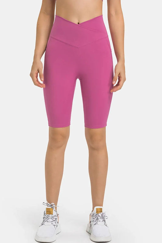 Millennia High Waist Biker Shorts with Pockets by Millennia