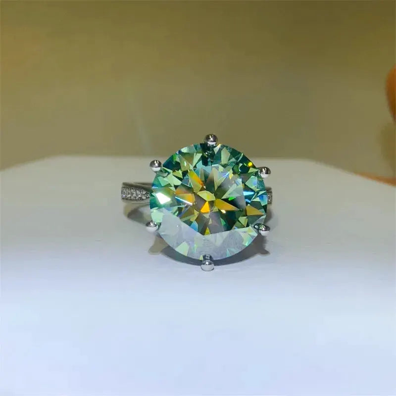 10 Carat Moissanite 925 Sterling Silver Ring by Partner Label