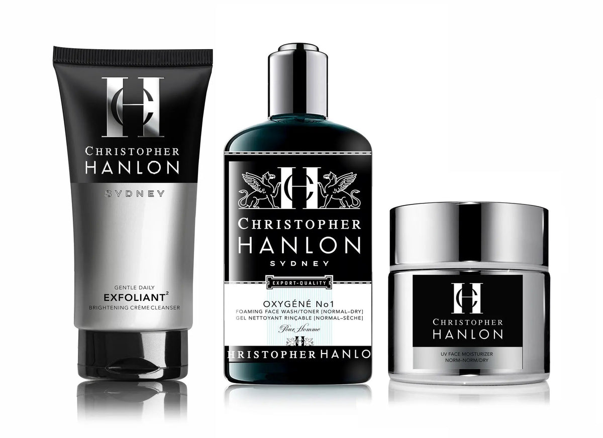 3-Step SKINCARE SYSTEM | MEN | Normal + Norm - Dry by CHRISTOPHER HANLON®
