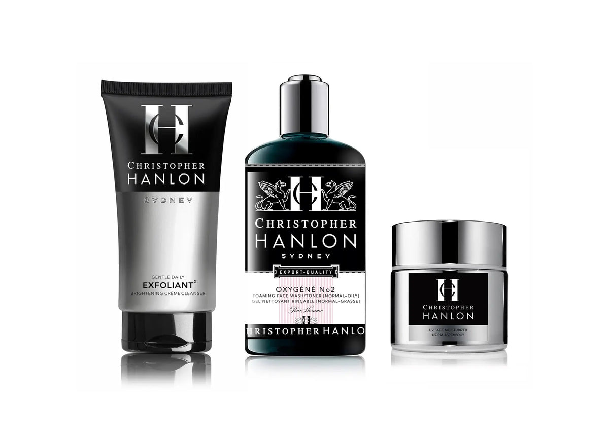 3-Step SKINCARE SYSTEM | MEN | Normal + Norm - Oily by CHRISTOPHER HANLON®