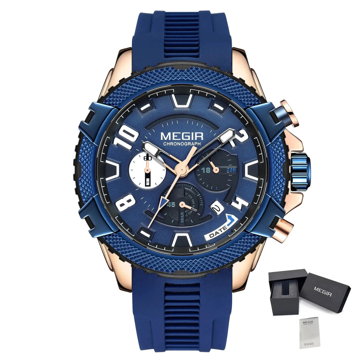 MEGIR Luxury Men's Watches Fashion Sport Quartz Watch Waterproof Date Chronograph Military Wristwatches Clock Reloj Hombre 2200 by MEGIR WATCH GROUP