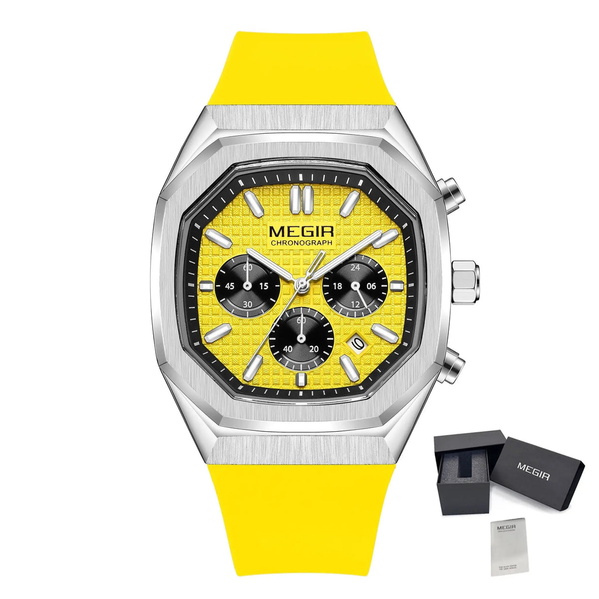 MEGIR Fashion Sport Military Watches for Men Luxury Quartz Wristwatch Silicone Strap Waterproof Date Clock 24-hour Reloj Hombre 2215 by MEGIR WATCH GROUP