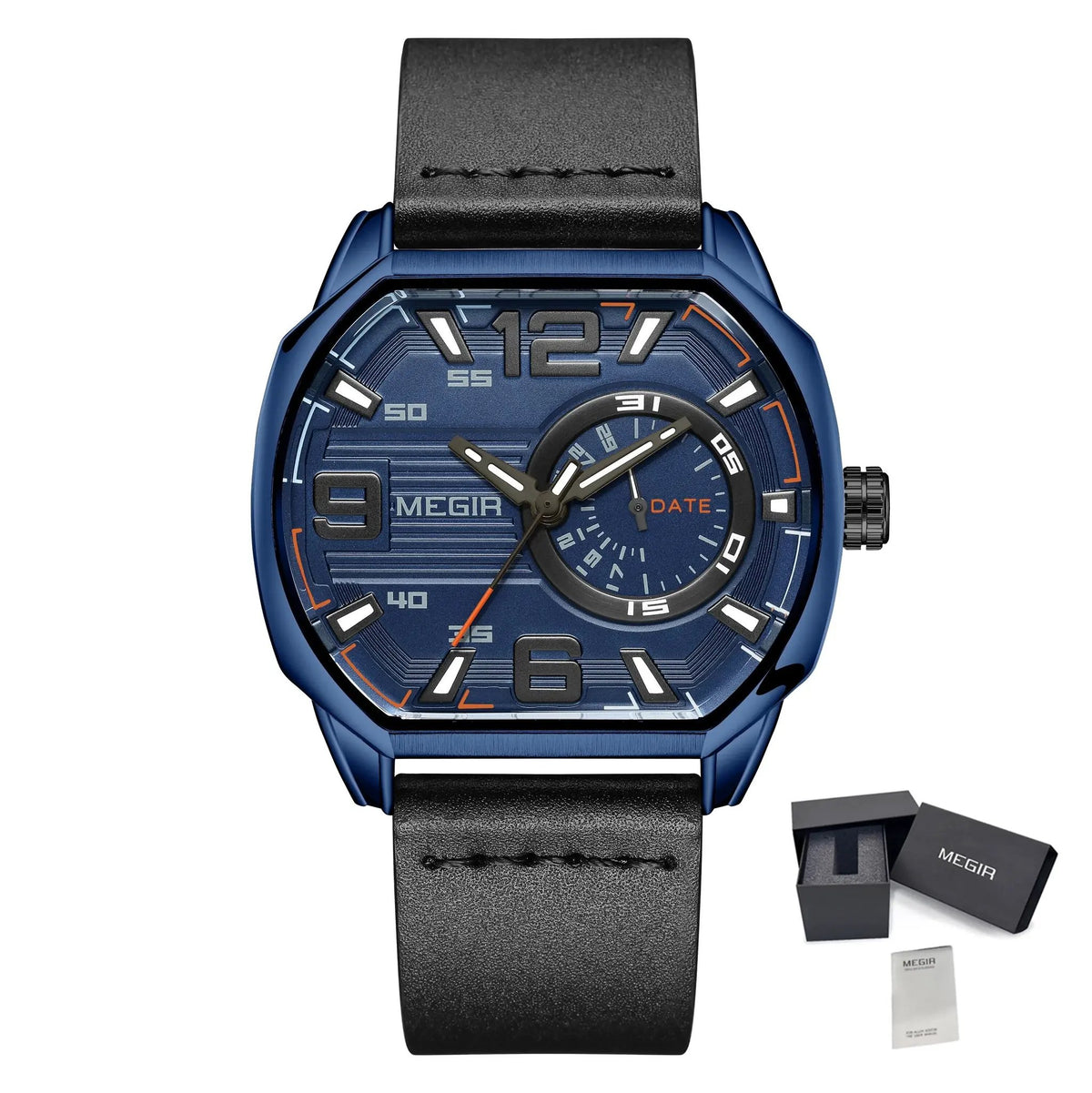 MEGIR Fashion Mens Watches Top Luxury Sport Military Watch Calendar Luminous Quartz Casual Man Wristwatch Clock Montre Homme 2201 by MEGIR WATCH GROUP