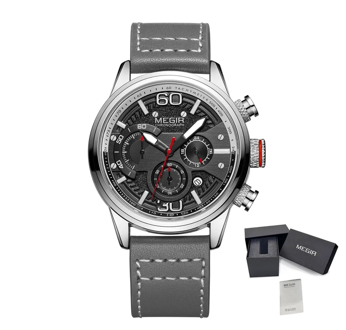 MEGIR Men Watches Fashion Brand Sport Quartz Chronograph Clock Waterproof Man Business Wristwatch 24-hour Relogio Masculino 2110 by MEGIR WATCH GROUP