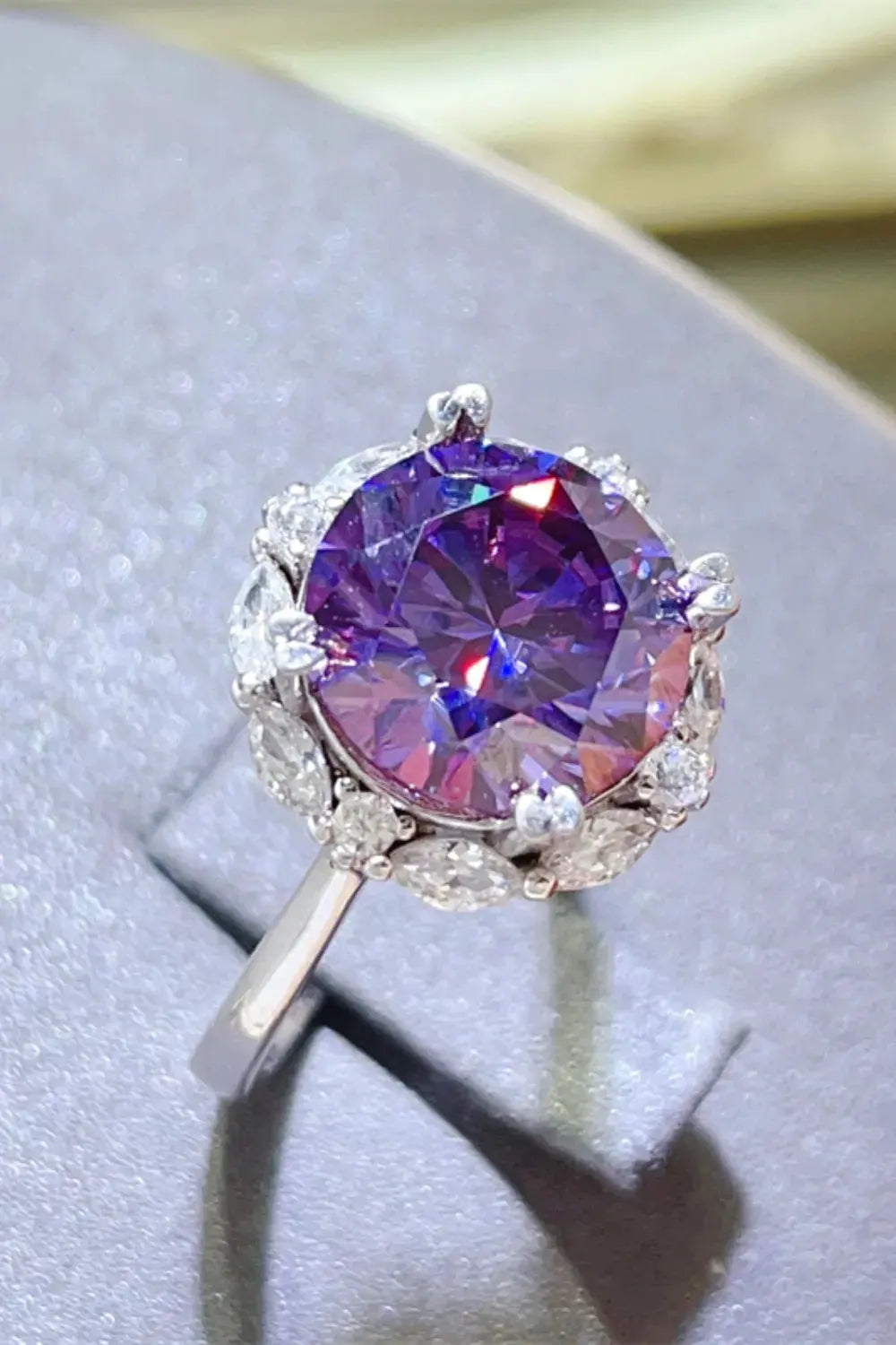 5 Carat Moissanite 925 Sterling Silver Ring by Partner Label