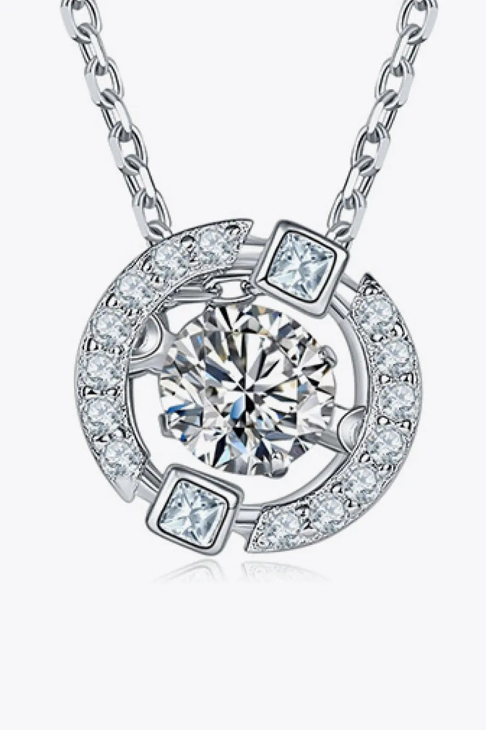 Moissanite Pendant Chain-Link Necklace by Partner Labels