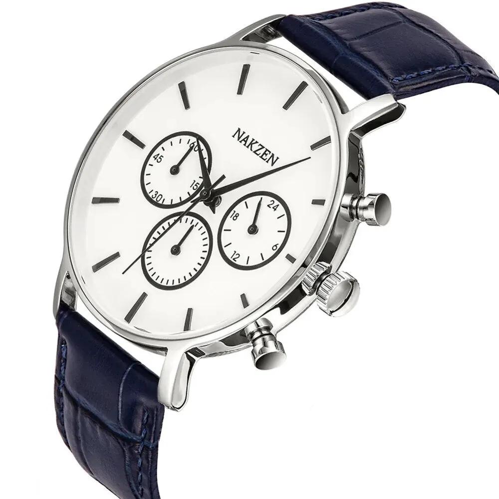 NAKZEN Men Fashion Sport Quartz Simple Clock Business Mens Watches Top Brand Luxury Waterproof Wrist Watch Relogio Masculino 5053 by MEGIR WATCH GROUP