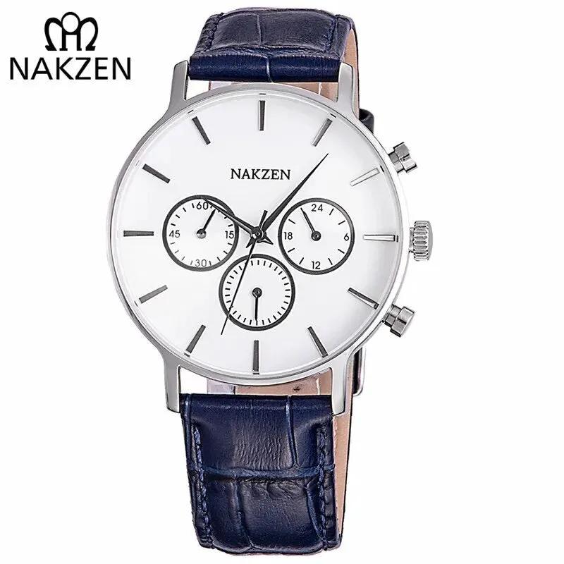 NAKZEN Men Fashion Sport Quartz Simple Clock Business Mens Watches Top Brand Luxury Waterproof Wrist Watch Relogio Masculino 5053 by MEGIR WATCH GROUP