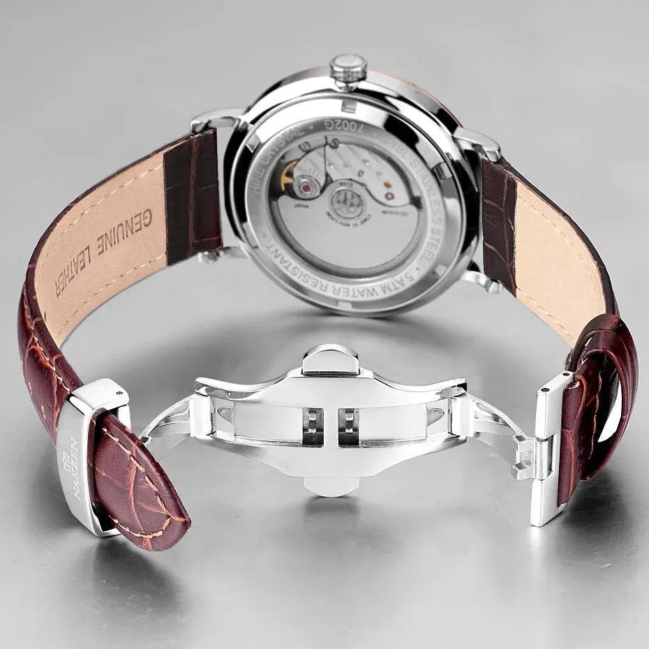 NAKZEN Miyota 9015 Automatic Mechanical Men Watch 2019 Hot Wrist Brand Luxury Sapphire glass Wristwatch Clock Relogio Masculino 7002 by MEGIR WATCH GROUP