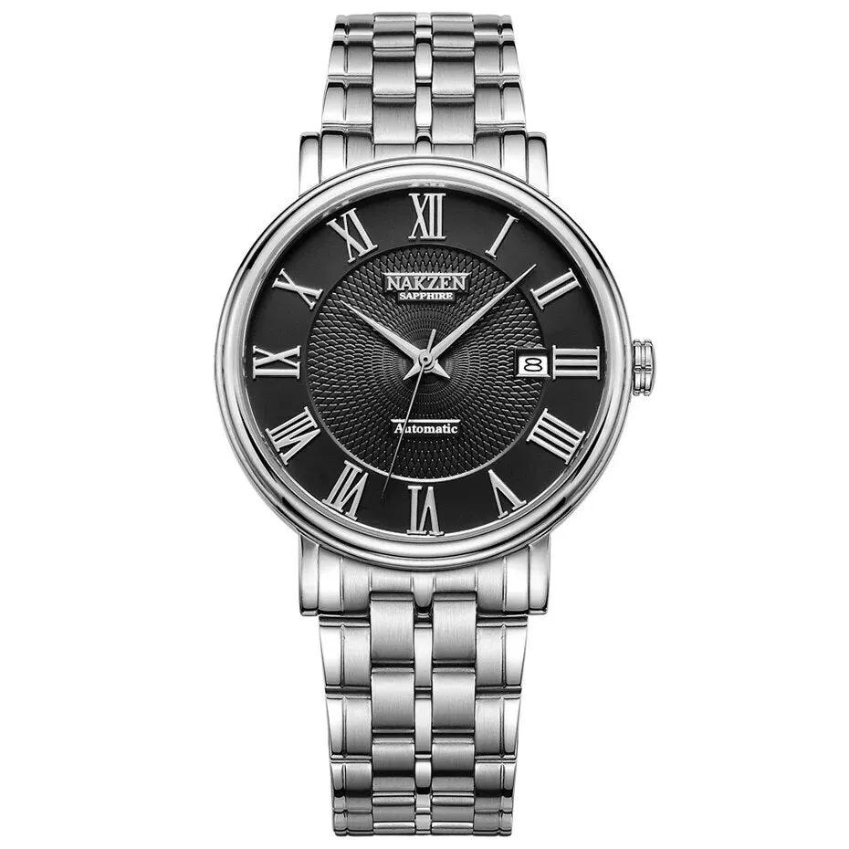 NAKZEN Miyota 9015 Automatic Mechanical Men Watch 2019 Hot Wrist Brand Luxury Sapphire glass Wristwatch Clock Relogio Masculino 7002 by MEGIR WATCH GROUP