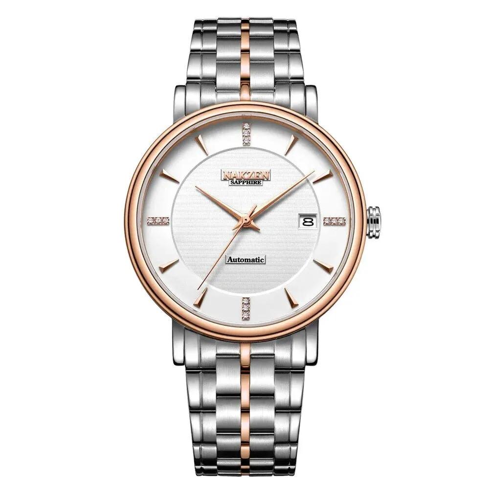 NAKZEN 6047 Men Business Wristwatch Brand Luxury Diamond Automatic Mechanical Watches Relogio Masculino Japanese movement Miyota 9015 by MEGIR WATCH GROUP