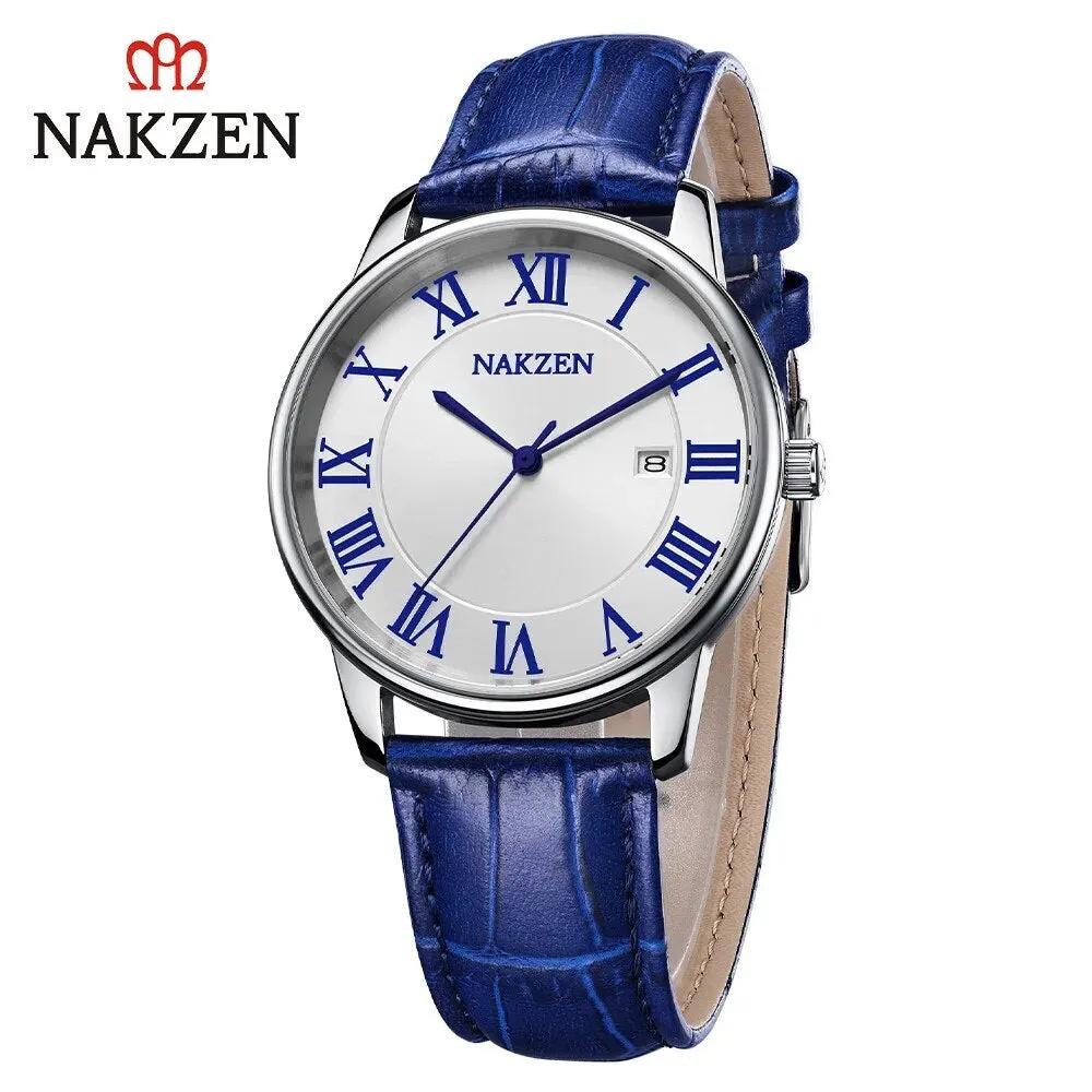 New NAKZEN Top Brand Luxury Fashion Mens Watches Big Dia Stainless Steel Quartz Watch Men Sport Male Clock Relogio Masculino 4090 by MEGIR WATCH GROUP