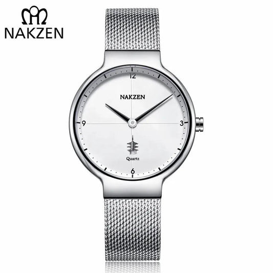 NAKZEN Women Fashion Casual Ultra Thin Quartz Watches Top Brand Luxury Waterproof Ladies Female Wrist Watch Relogio Masculino 4051 by MEGIR WATCH GROUP
