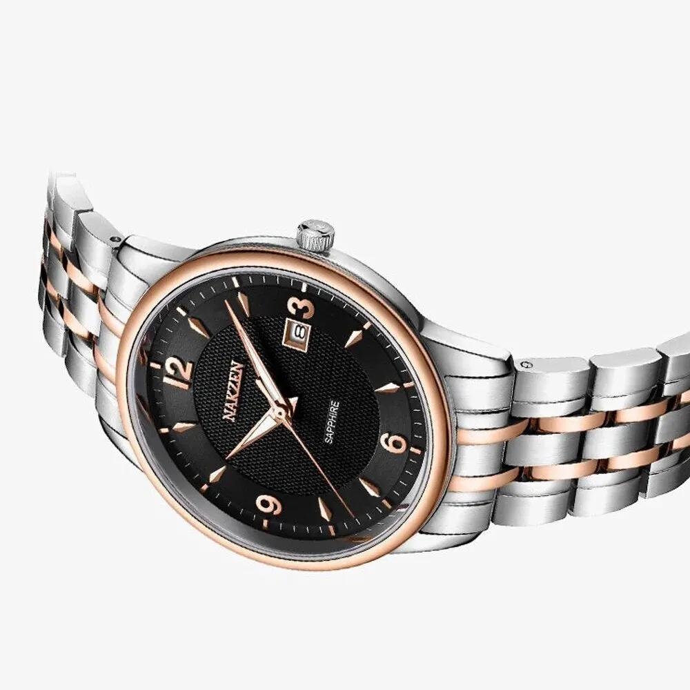 NAKZEN Men Watches Top Brand Luxury Clock Male Stainless Steel Casual Quartz Watch Mens Sports Wristwatch relogio masculino 4047 by MEGIR WATCH GROUP