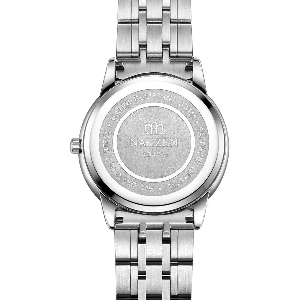 NAKZEN Men Watches Top Brand Luxury Clock Male Stainless Steel Casual Quartz Watch Mens Sports Wristwatch relogio masculino 4047 by MEGIR WATCH GROUP