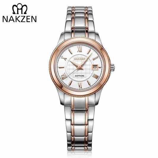 NAKZEN Brand Luxury Gold Bracelet Women Quartz Watch Ladies Fashion Dress Jewelry Gifts Wristwatch For Girls Female Clock 4037 by MEGIR WATCH GROUP
