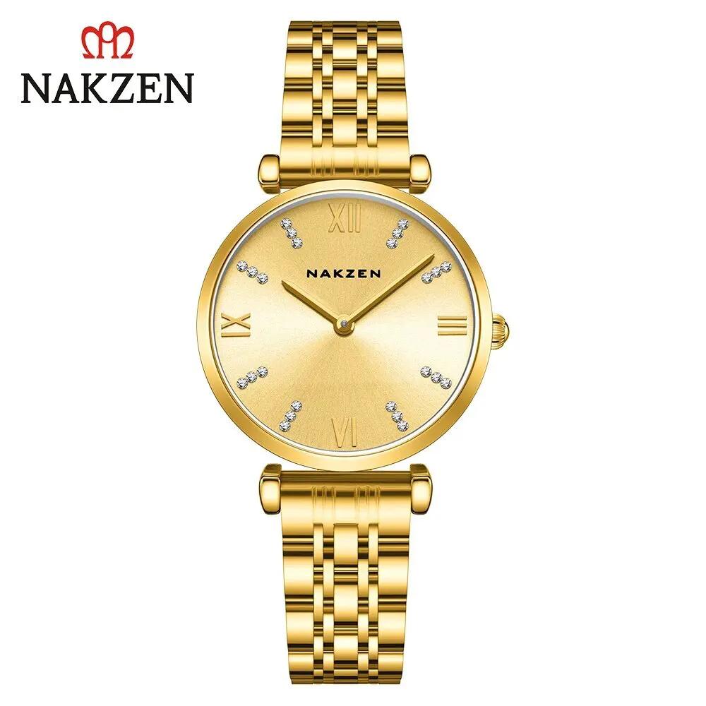 Fashion Ladies Watch Women 2021 New Rose Gold Dress Quartz Watches Luxury Diamond Wristwatches Relogio Feminino Bracelet Clock 4057 by MEGIR WATCH GROUP