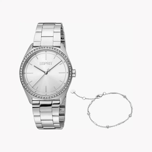 Esprit Women's Silver Stainless Steel Watch, Silver Dial | Es1l201m0025 by ESPRIT