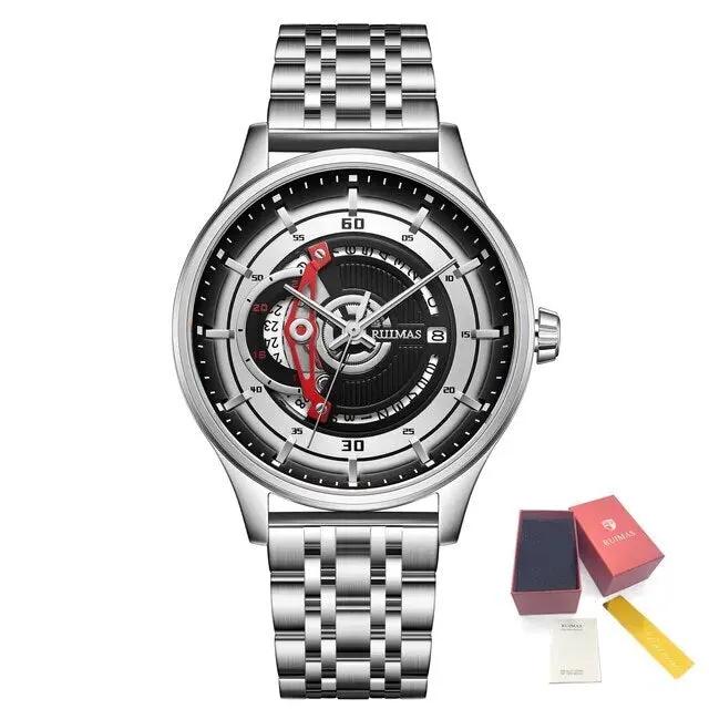 RUIMAS Luxury Business Watches for Mens Fashion Stainless Steel Automatic Mechanical Watch Waterproof Date Wristwatch Clock 6786 by MEGIR WATCH GROUP