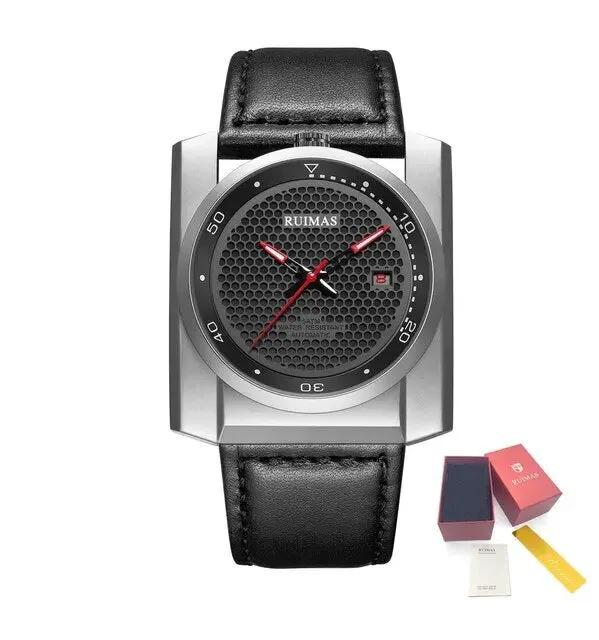 RUIMAS Luxury Men Watches Automatic Mechanical Wrist Watch for Mens Fashion Leather Business Casual Clock Montre Homme 6775 by MEGIR WATCH GROUP