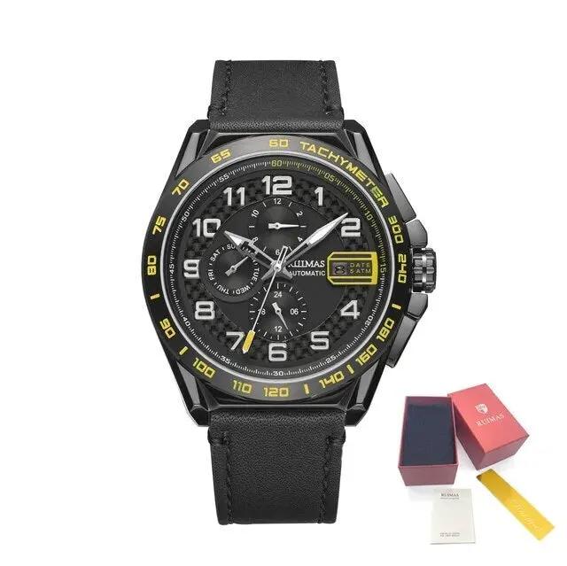RUIMAS Luxury Men Watches Automatic Mechanical Watch Fashion Sport Casual Wristwatch Leather Strap Luminous Date Male Clock 6771 by MEGIR WATCH GROUP