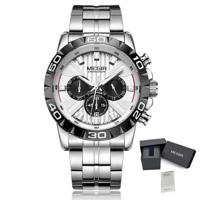 MEGIR Watches Business Mens Watches Top Brand Luxury Quartz Casual Wristwatch Date Clock Waterproof Wrist Watch Chronograph 2087 by MEGIR WATCH GROUP