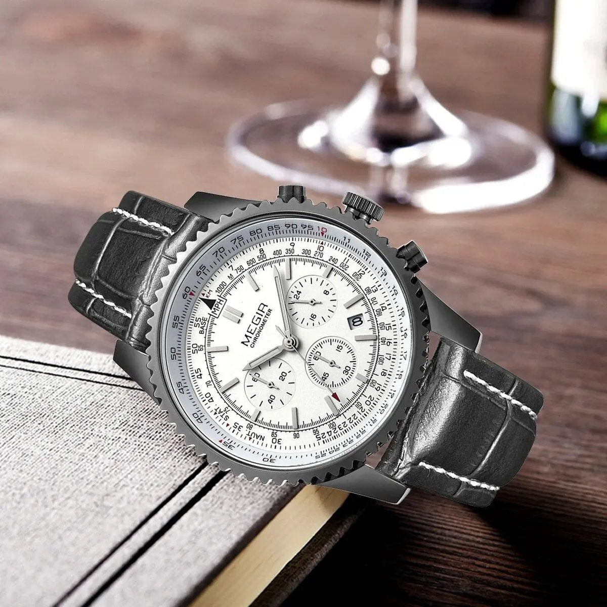 MEGIR Fashion Leather Strap Quartz Watches Waterproof Luminous Men Casual Sport Wristwatch Date Clock Chronograph Reloj Hombre 2009 by MEGIR WATCH GROUP