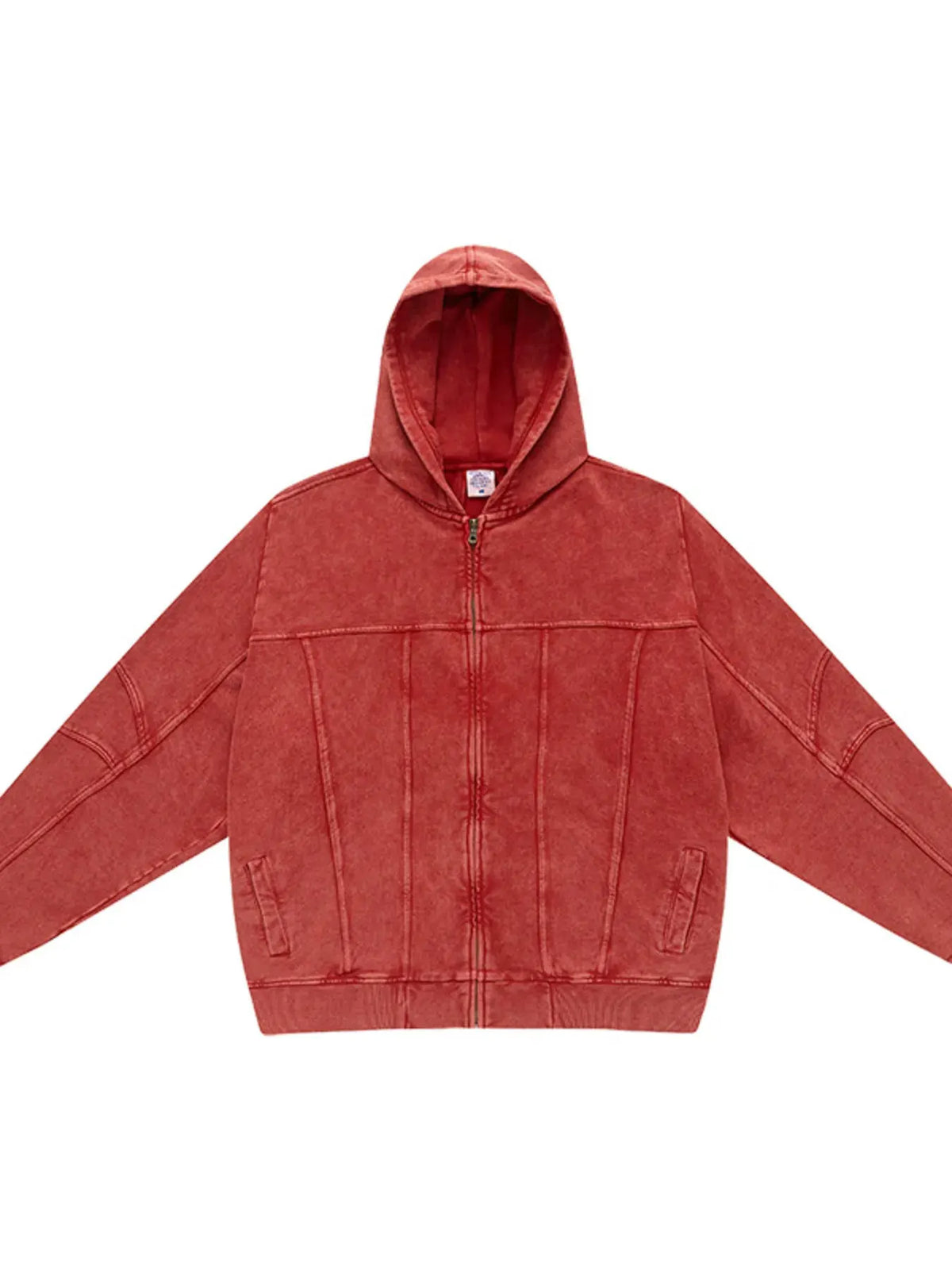 Men's Washed Zip Up Casual Hoodie by Trendsi