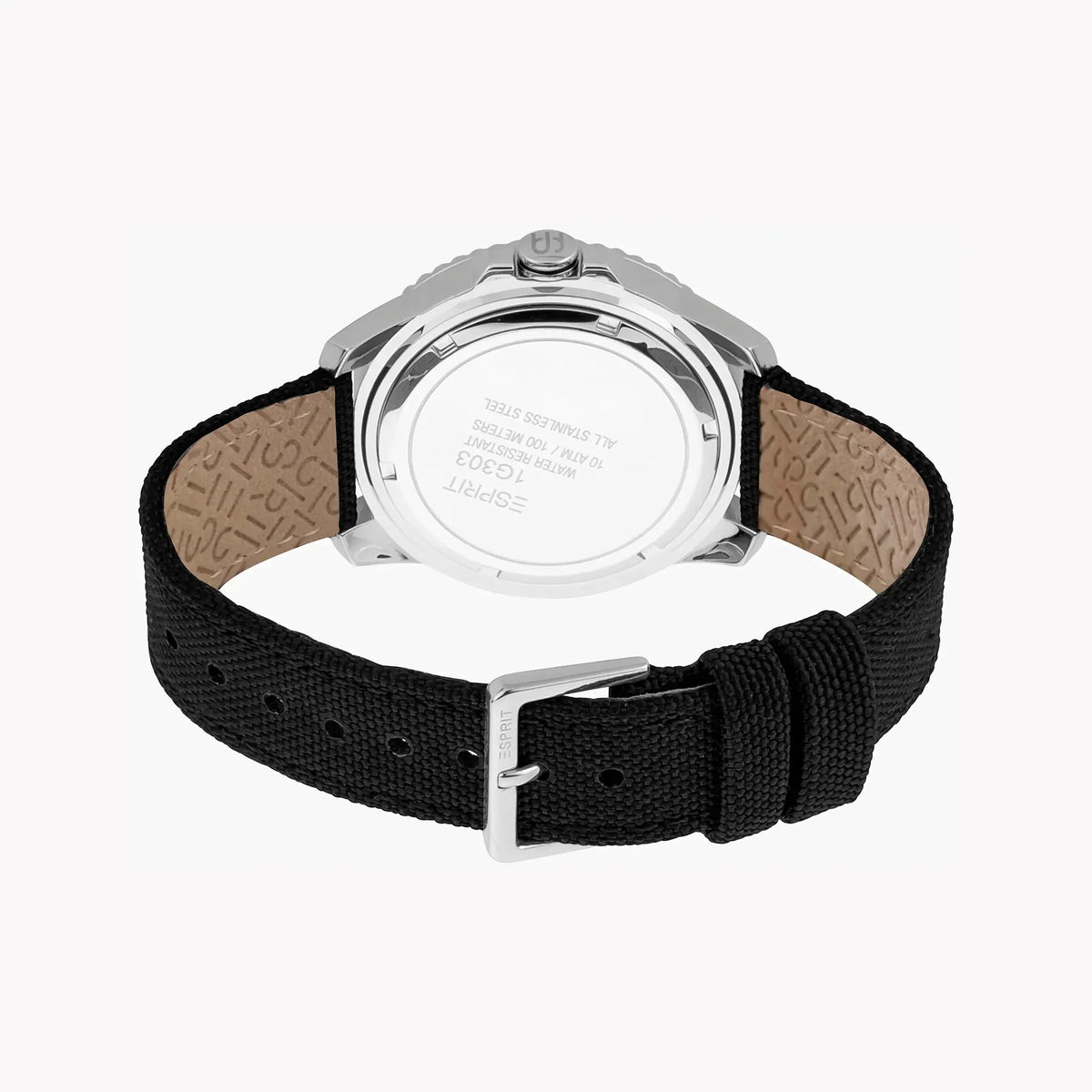 Esprit Men's Black Nylon Watch, Black Dial | Es1g036m0035 by ESPRIT
