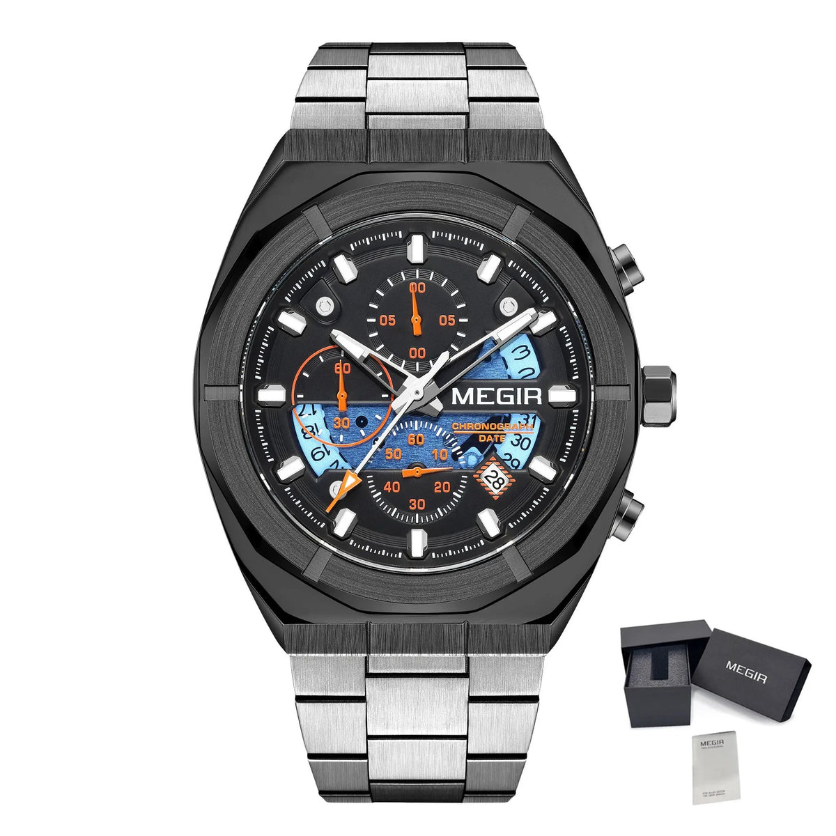 MEGIR New Watch for Men Top Brand Luxury Casual Quartz Wristwatch with Chronograph Waterproof Luminous Auto Date Reloj Hombre 2225 by MEGIR WATCH GROUP