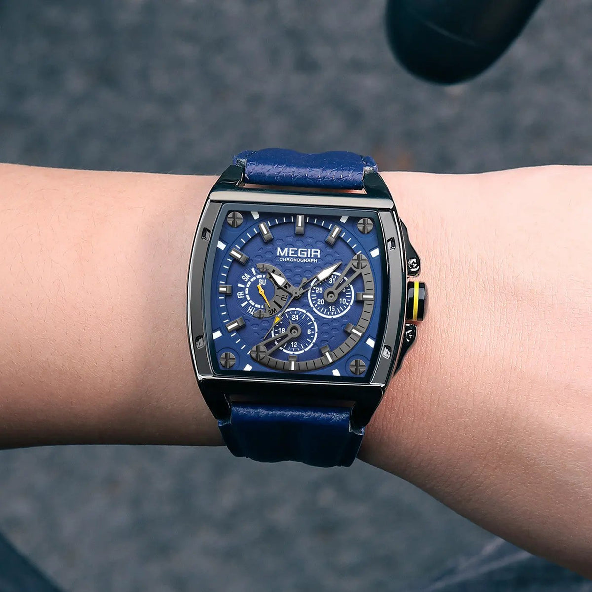 MEGIR Fashion Mens Watches Brand Luxury Waterproof Military WristWatch Leather Sport Quartz Date Weeds Clock Reloj Hombre 2204 by MEGIR WATCH GROUP