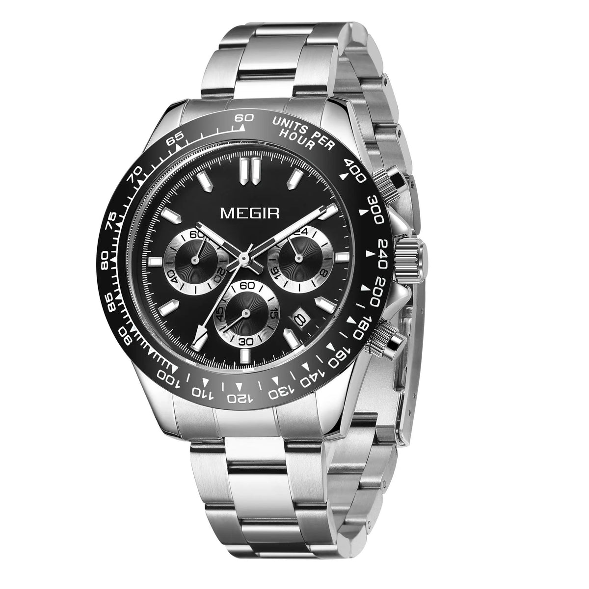 MEGIR Fashion Men Business Watches Stainless Steel Quartz Watch Luxury Casual Sport Wristwatch Waterproof Clock Reloj Hombre 8104 by MEGIR WATCH GROUP