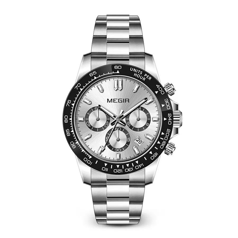 MEGIR Fashion Men Business Watches Stainless Steel Quartz Watch Luxury Casual Sport Wristwatch Waterproof Clock Reloj Hombre 8104 by MEGIR WATCH GROUP