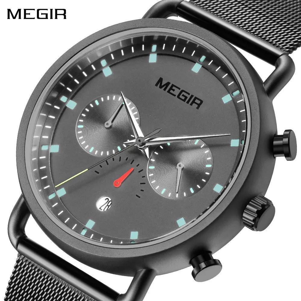 MEGIR Men Watch Top Brand Fashion Casual Quartz Watches Waterproof Date Man Sports Military Wristwatch Clock Relogio Masculino 2159 by MEGIR WATCH GROUP