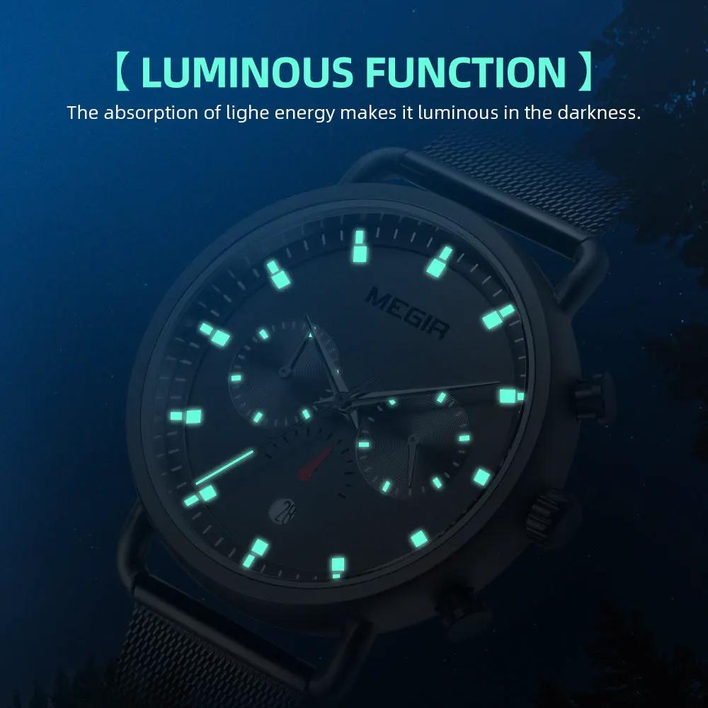 MEGIR Men Watch Top Brand Fashion Casual Quartz Watches Waterproof Date Man Sports Military Wristwatch Clock Relogio Masculino 2159 by MEGIR WATCH GROUP
