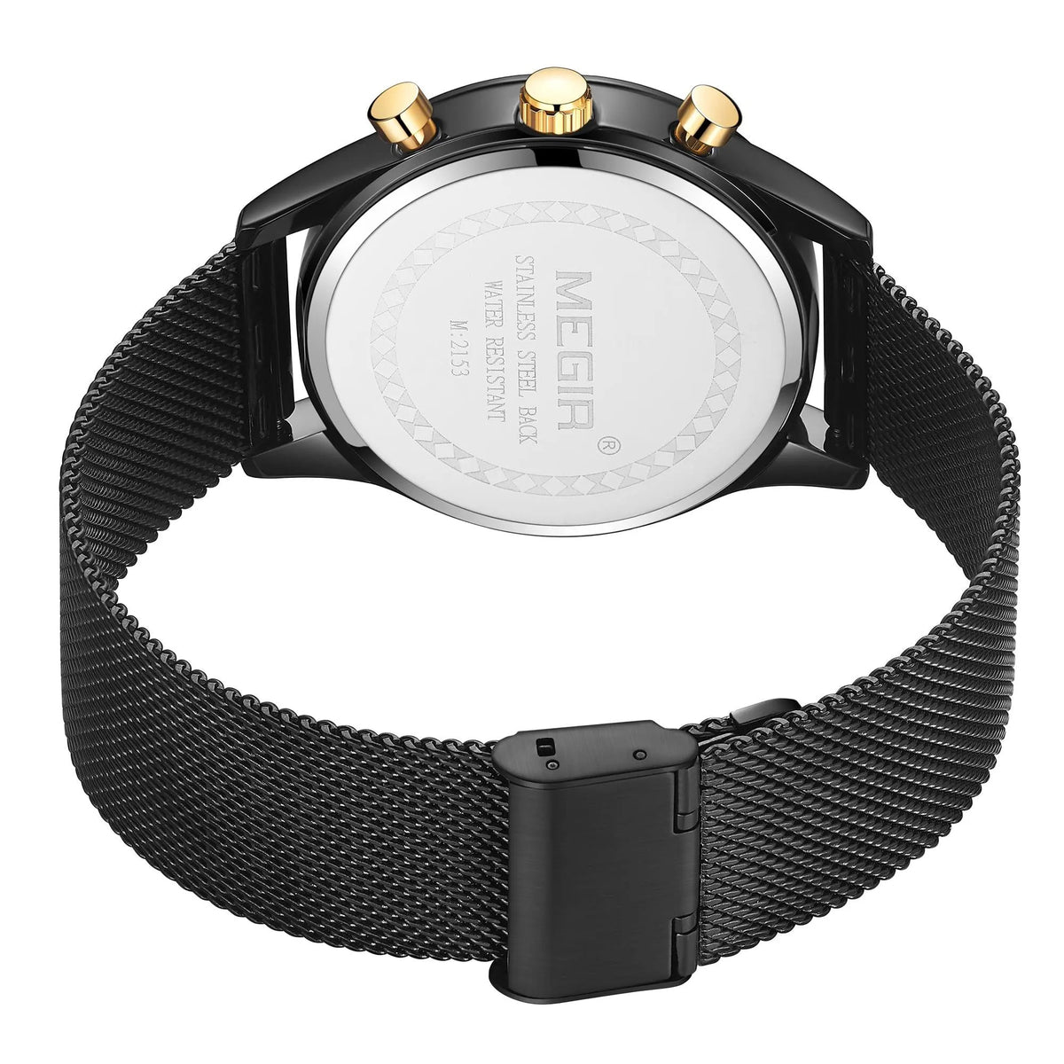 MEGIR Fashion Watch for Men Top Luxury Big Dial Business Quartz Watches Waterproof Steel Wrist Watch Clock Relogio Masculino 2153 by MEGIR WATCH GROUP