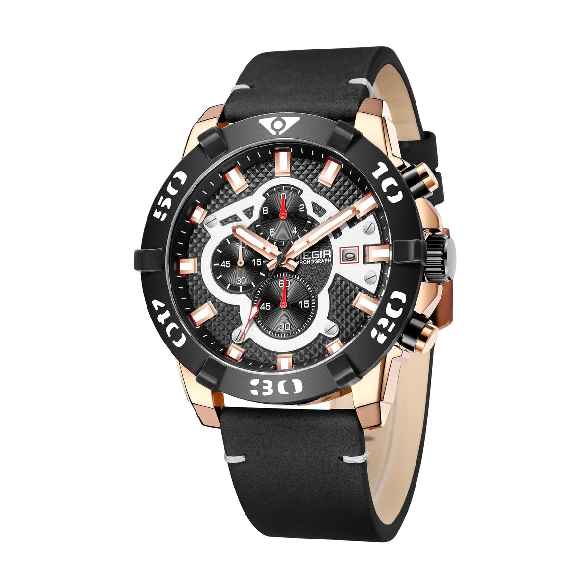 MEGIR Men Watches Fashion Luxury Big Dial Sports Watches Waterproof Quartz Wristwatch Chronograph Man Casual Luminous Clock 2136 by MEGIR WATCH GROUP