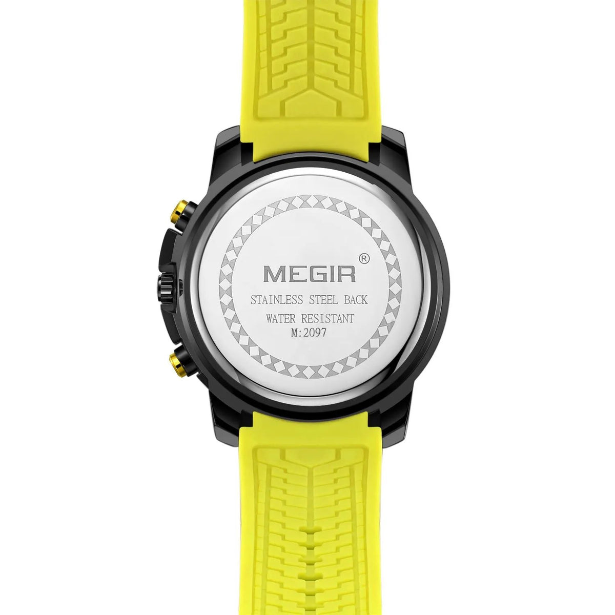 MEGIR Chronograph Mens Sport Watches with Silicone Band Big Dial Military Quartz Watch Men Clock Relogio Masculino Reloj Hombre 2097 by MEGIR WATCH GROUP