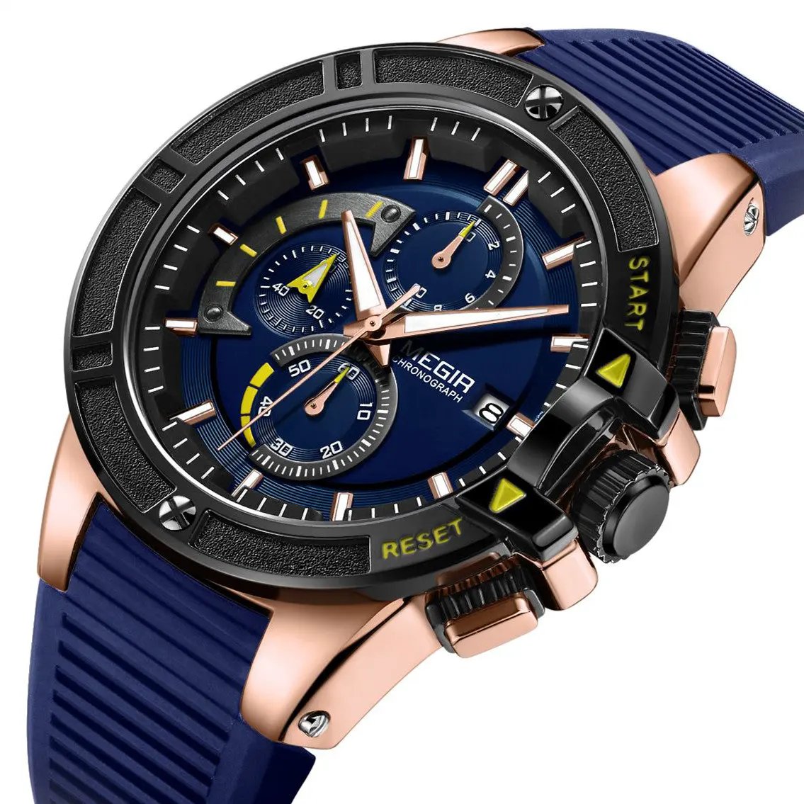MEGIR Quartz Watches for Men Luxury Sport Military Wristwatches Waterproof Man Clock Date Chronograph Relogio Masculino 2095 by MEGIR WATCH GROUP