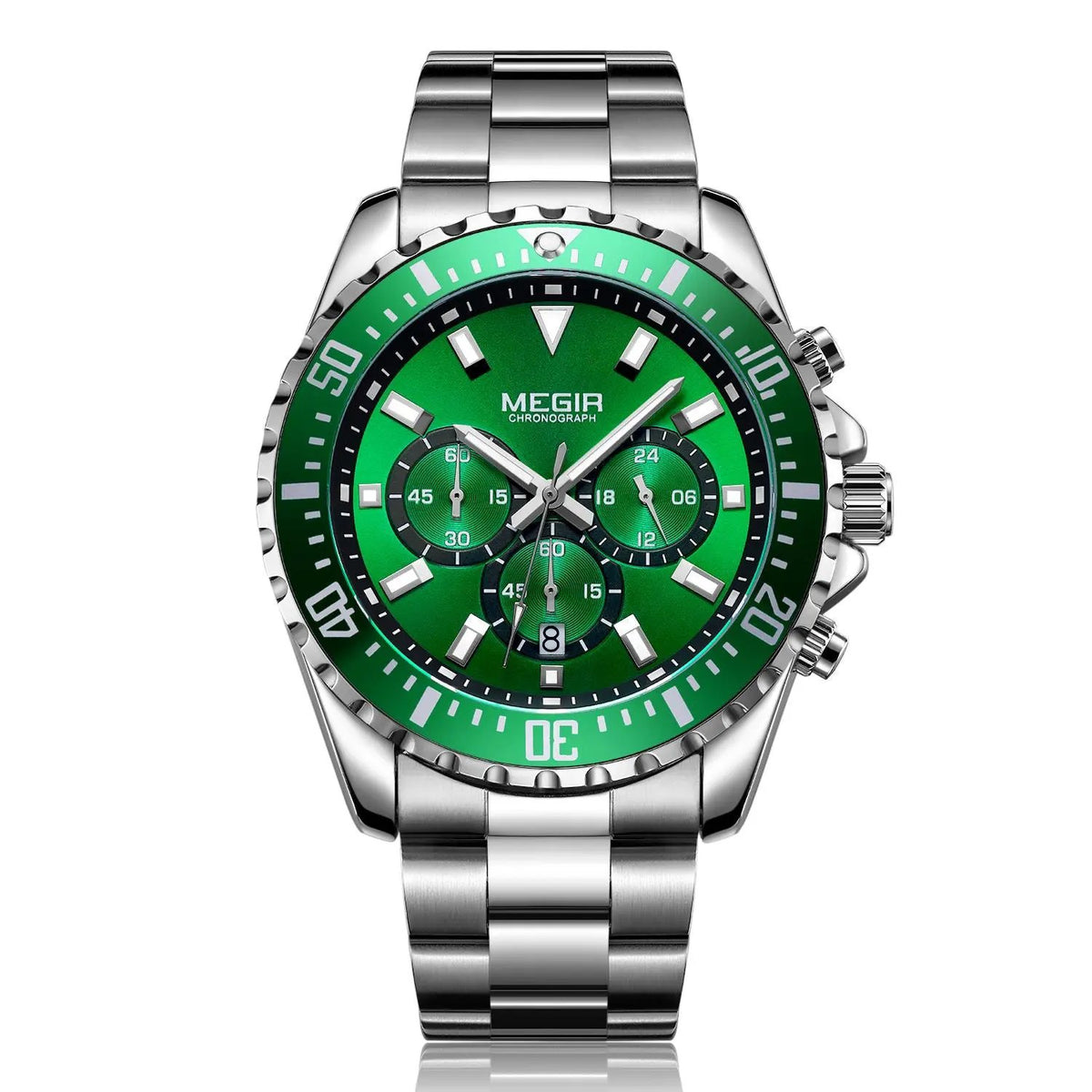 MEGIR Original Luxury Men Business Quartz Watch Stainless Steel Bracelet Chronograph Male Military Wristwatch Clock Relogio Masculino 2064 by MEGIR WATCH GROUP